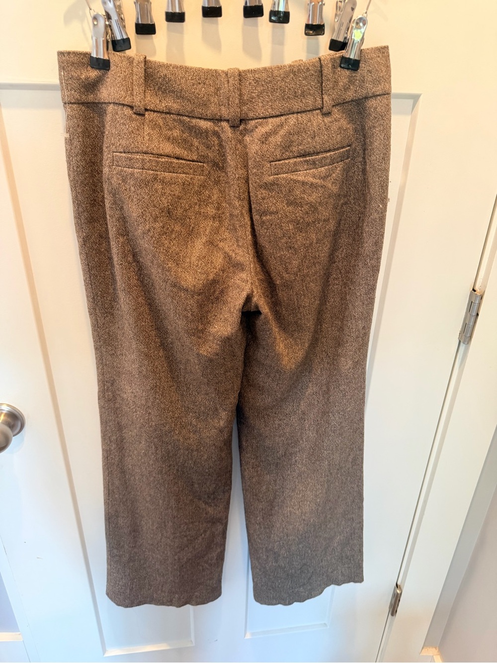 Ann Taylor Brown Tweed Dress Pants Size 4 Petite Straight Leg Career - Picture 4 of 7